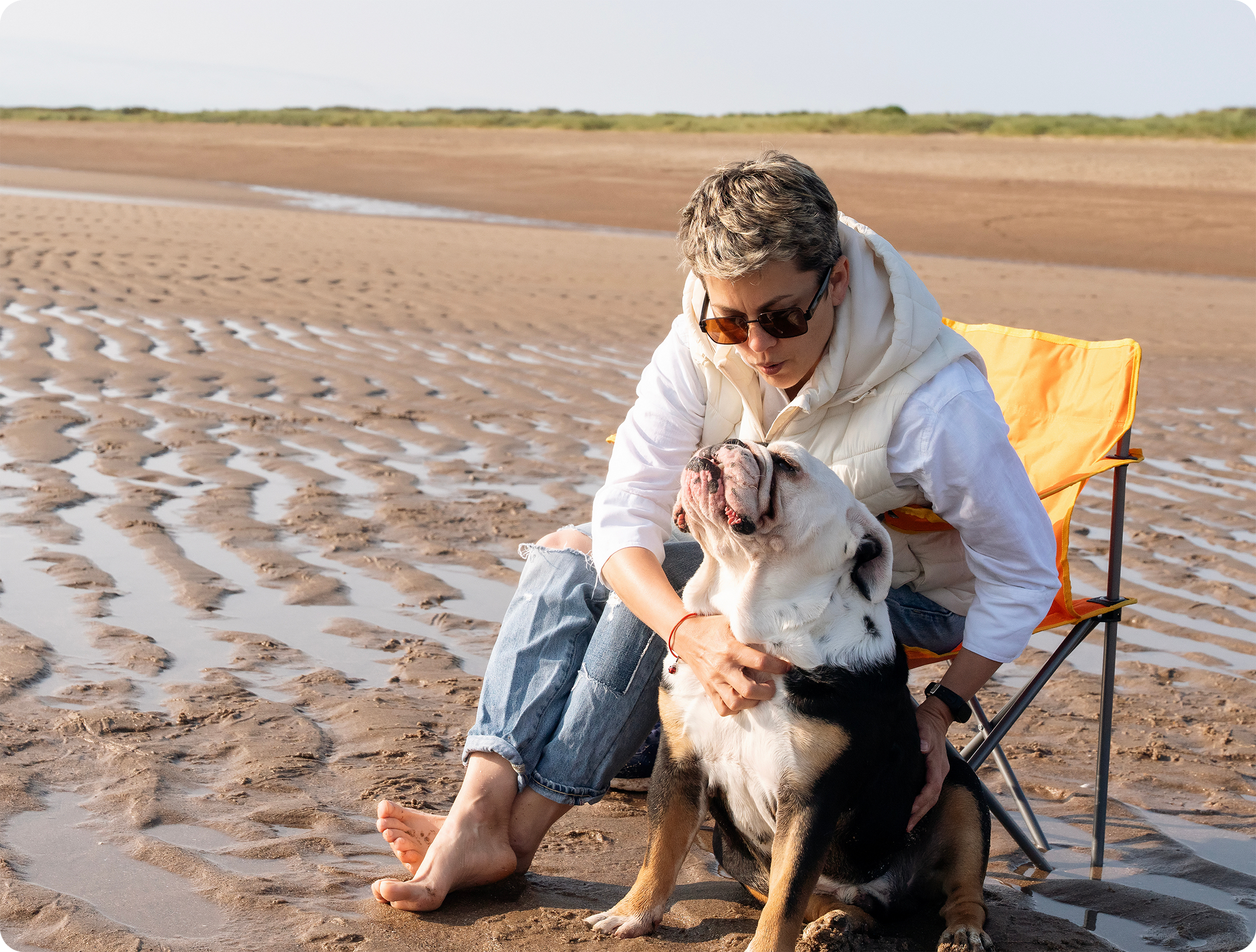 Traveller with dog